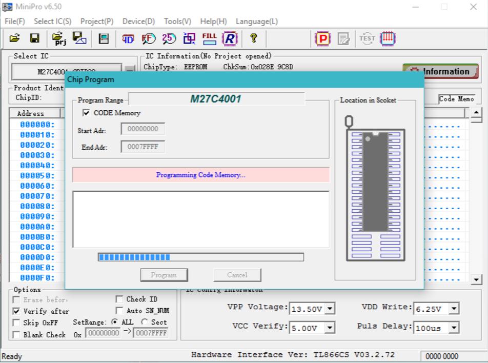 Dump y Programado de Eprom